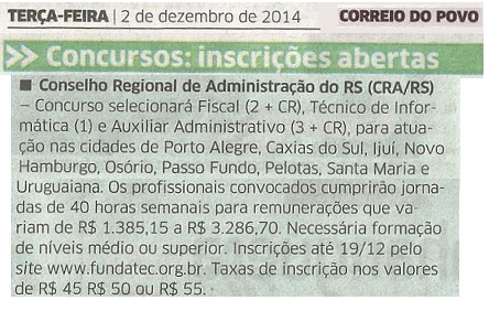 Concurso Público CRA-RS